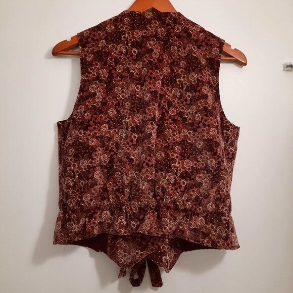 Vintage Mister Leonard Velvet Vest, Size 10 - Picture 3 of 4
